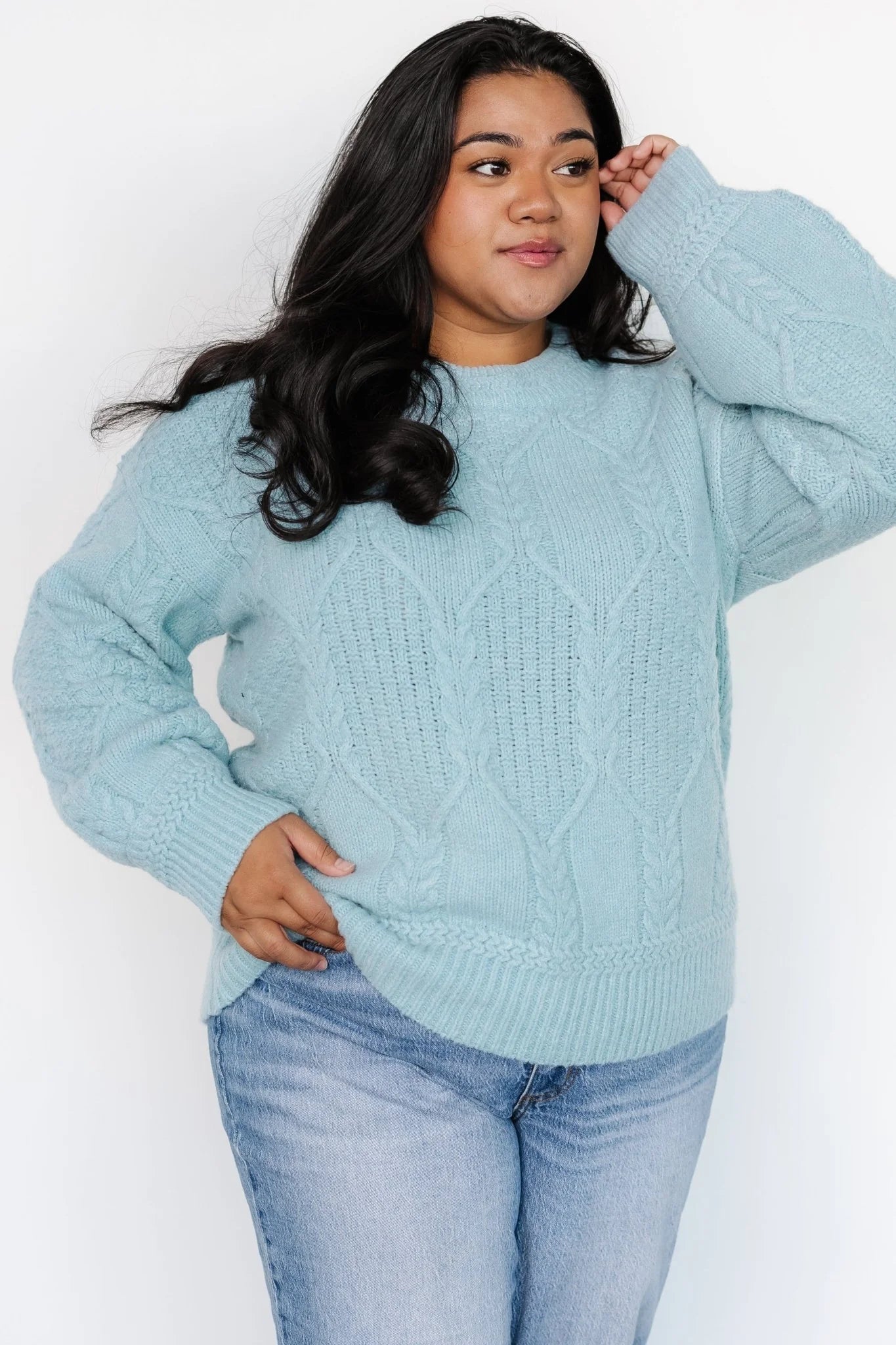 Sheffield Knit Sweater | Light Blue