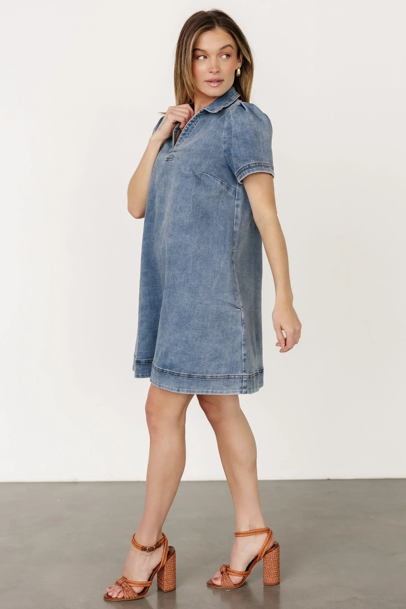 Saylor Short Dress | Denim