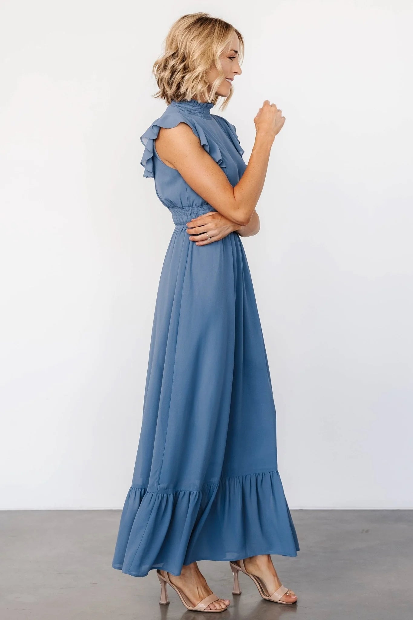Kearny Ruffle Maxi Dress | Whisper Blue