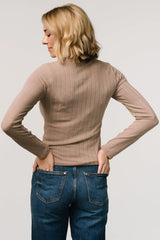 Axel Turtleneck Top | Light Mocha