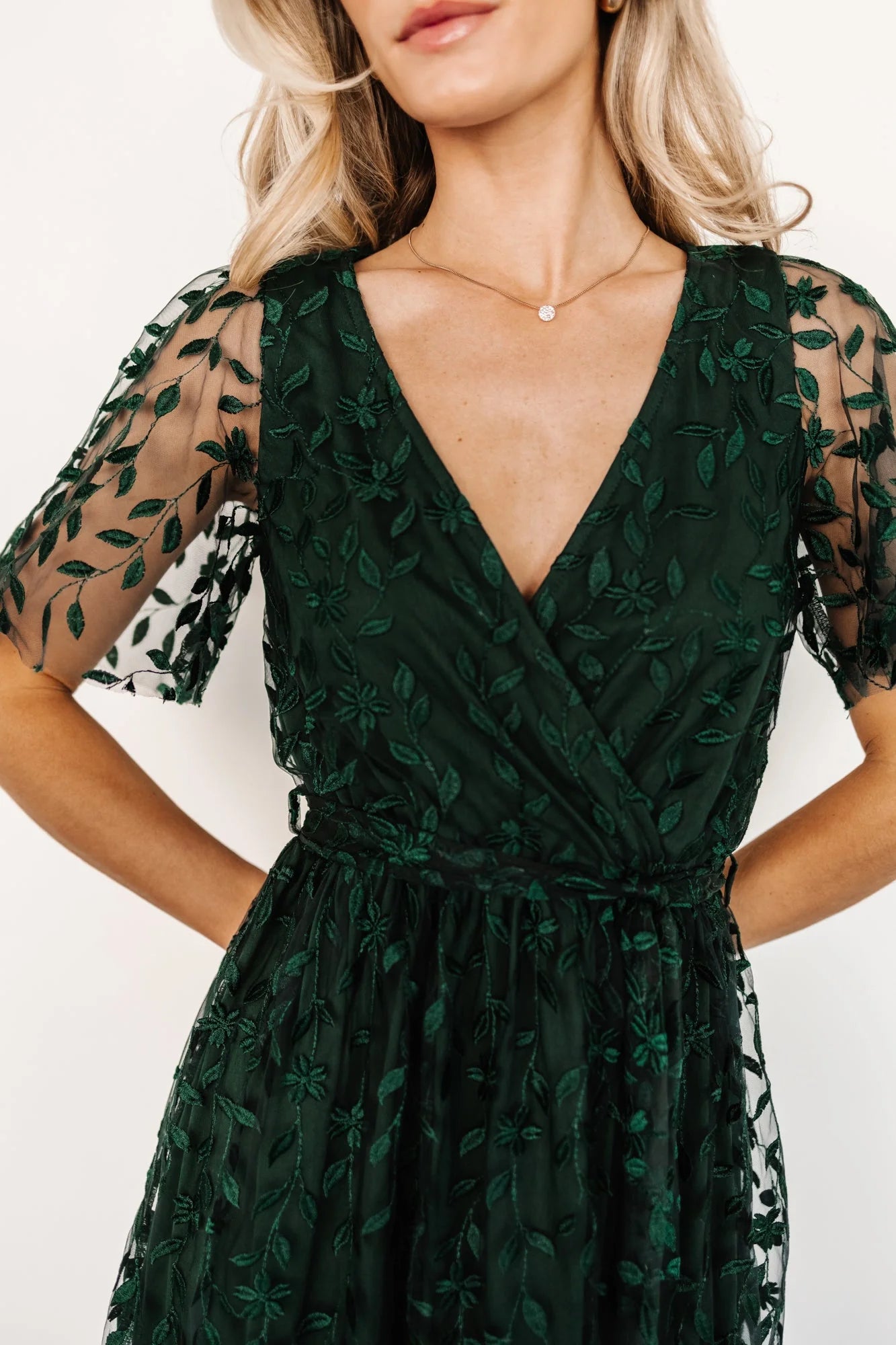 Marseille Embossed Maxi Dress | Green