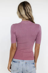Libby Knit Top | Mauve