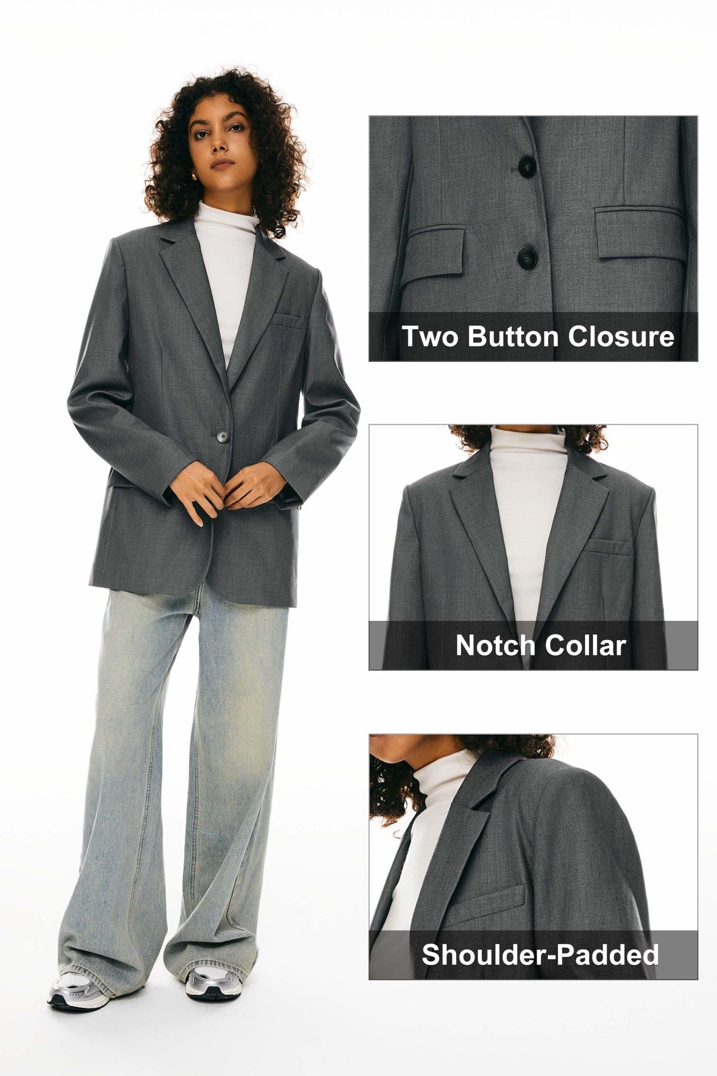Long Sleeve Work Blazer Casual Business