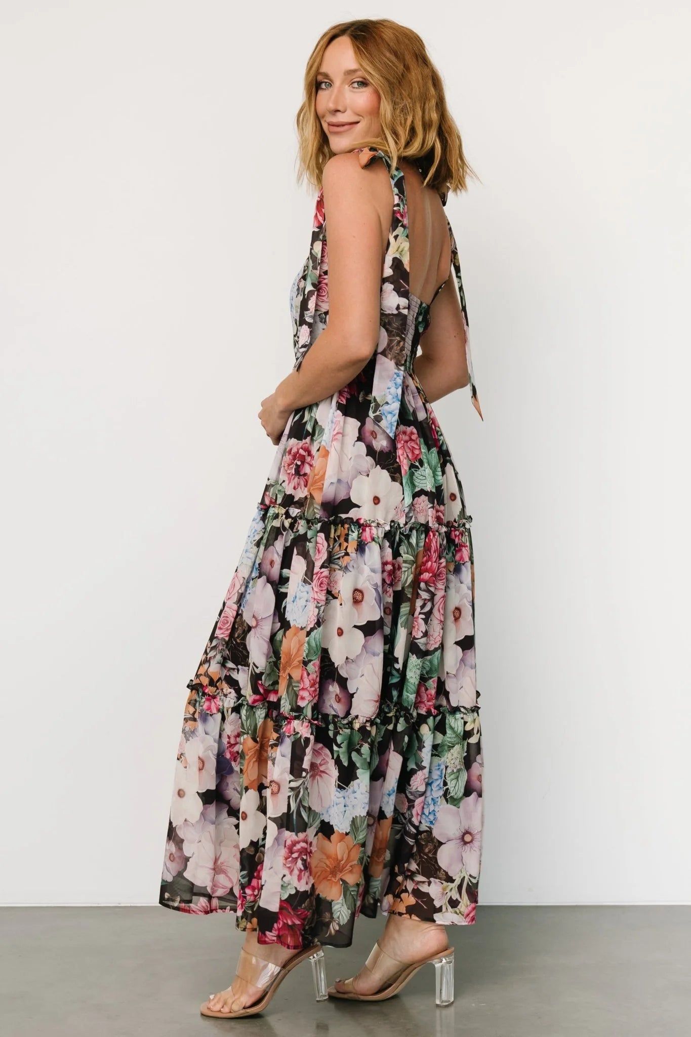 Anita Maxi Dress | Black Multi Floral