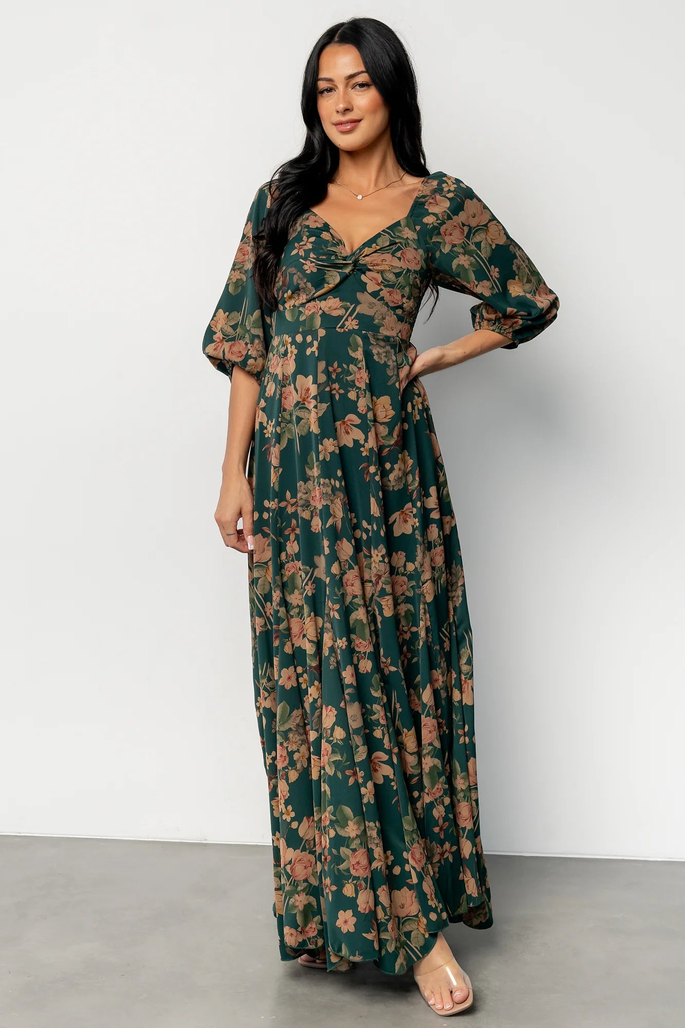 Liesel Maxi Dress | Green + Copper Floral