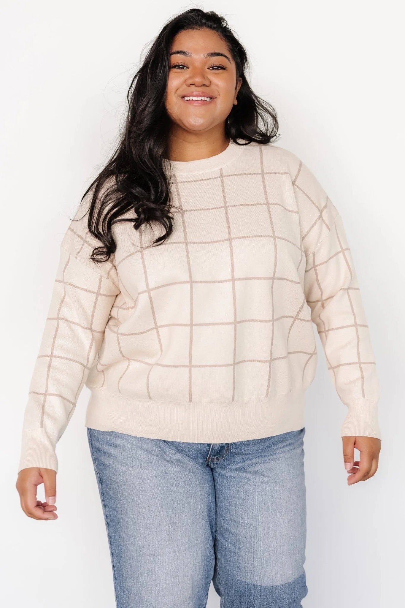 Alden Knit Sweater | Oatmeal + Taupe