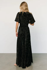 Veronica Velvet Maxi Dress | Black