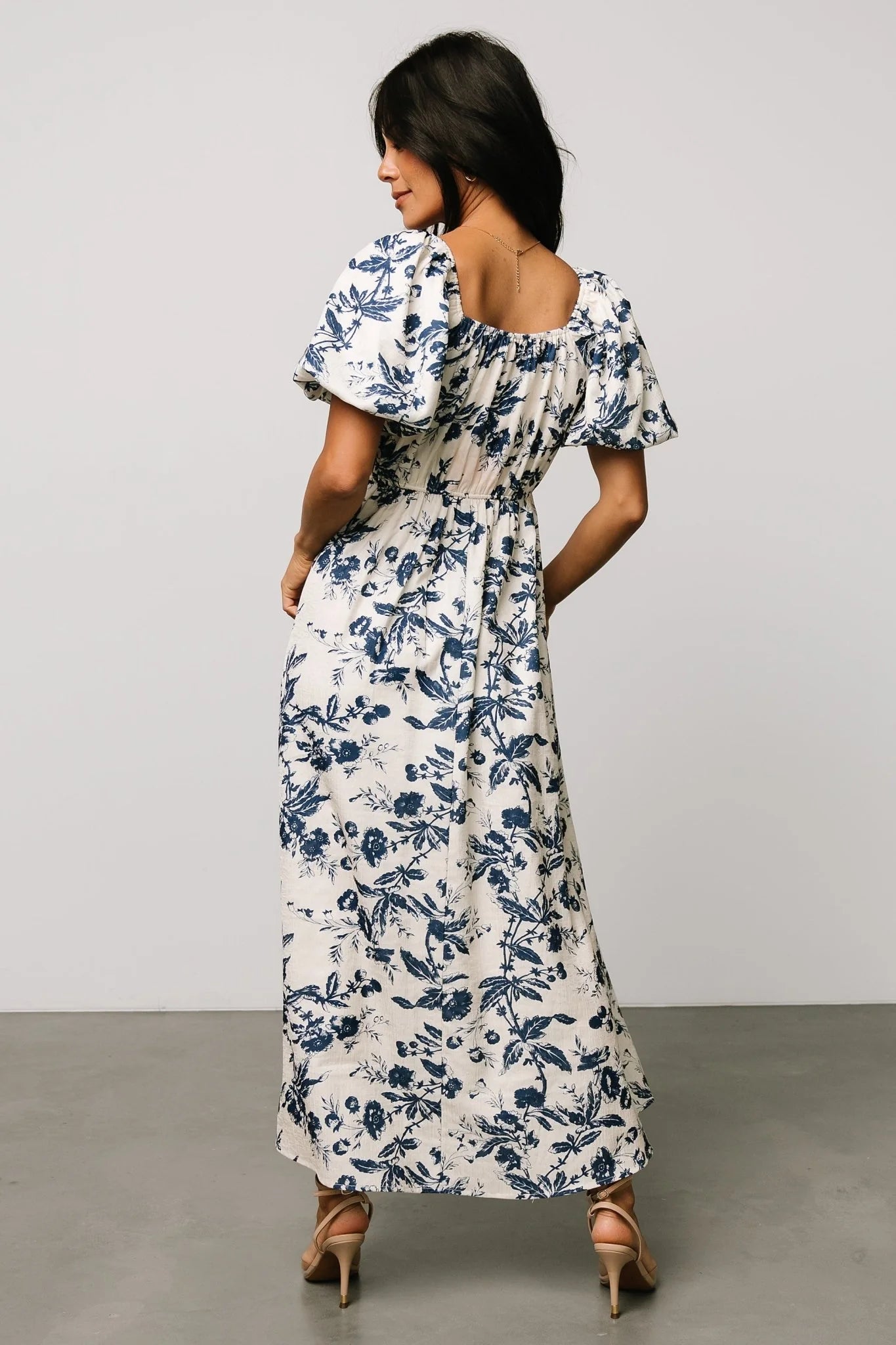 Graceland Maxi Dress | Cream + Navy Floral