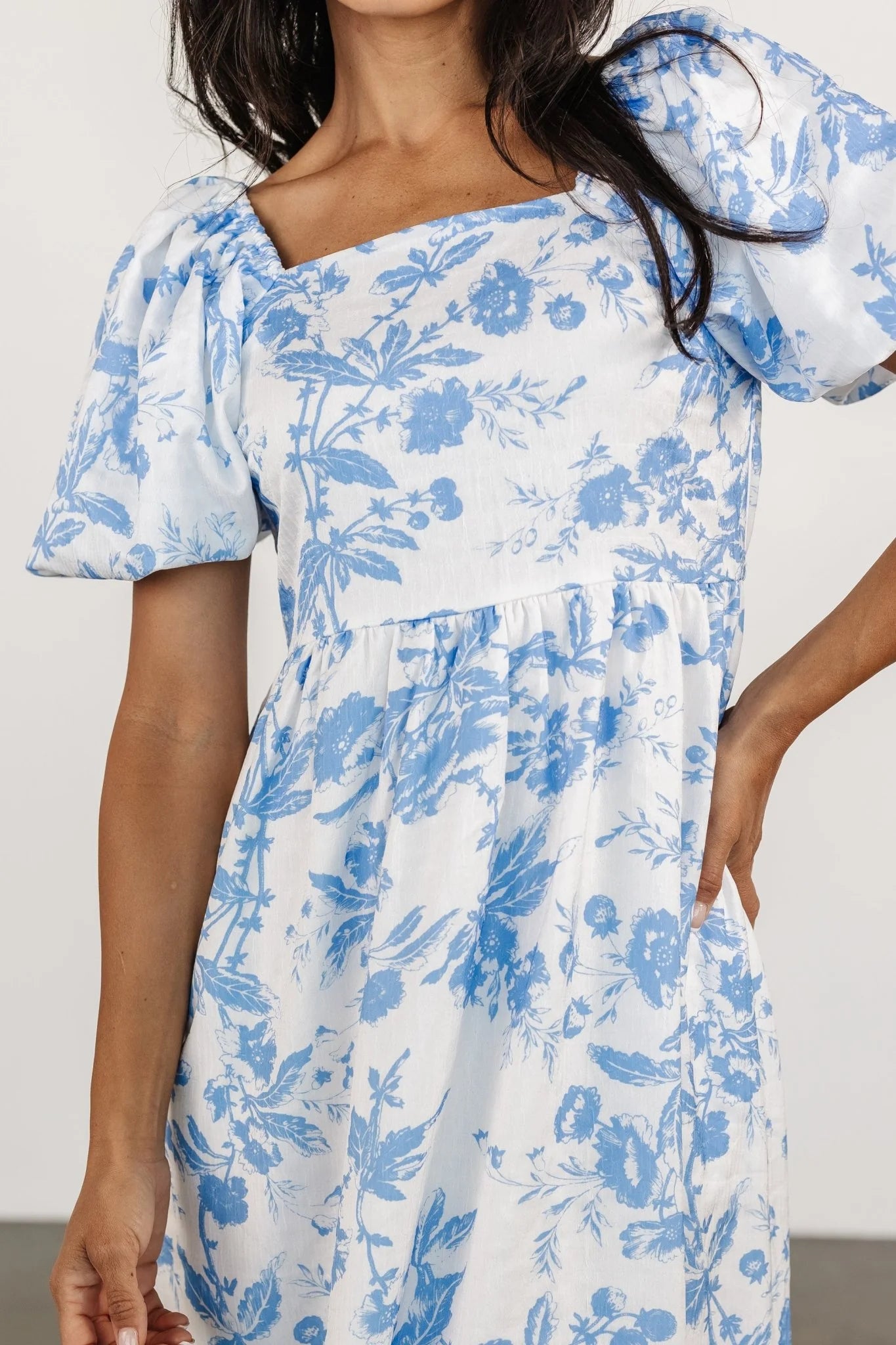 Graceland Maxi Dress | White + Blue Floral