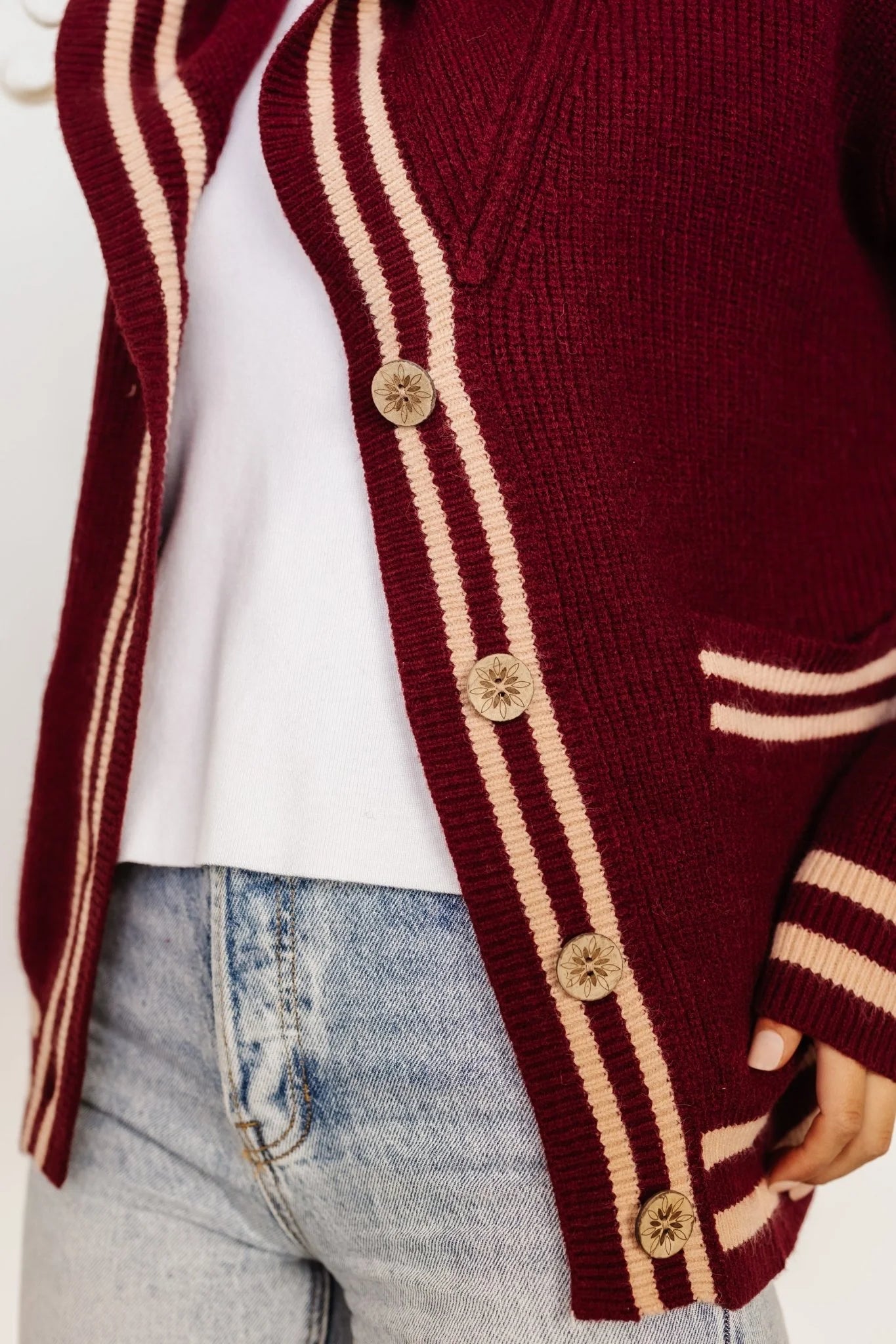 Corbett Knit Cardigan | Burgundy