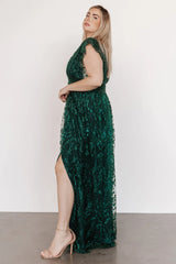 Arlene Shimmer Gown | Emerald