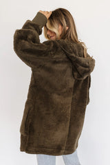 Melrose Teddy Jacket | Olive
