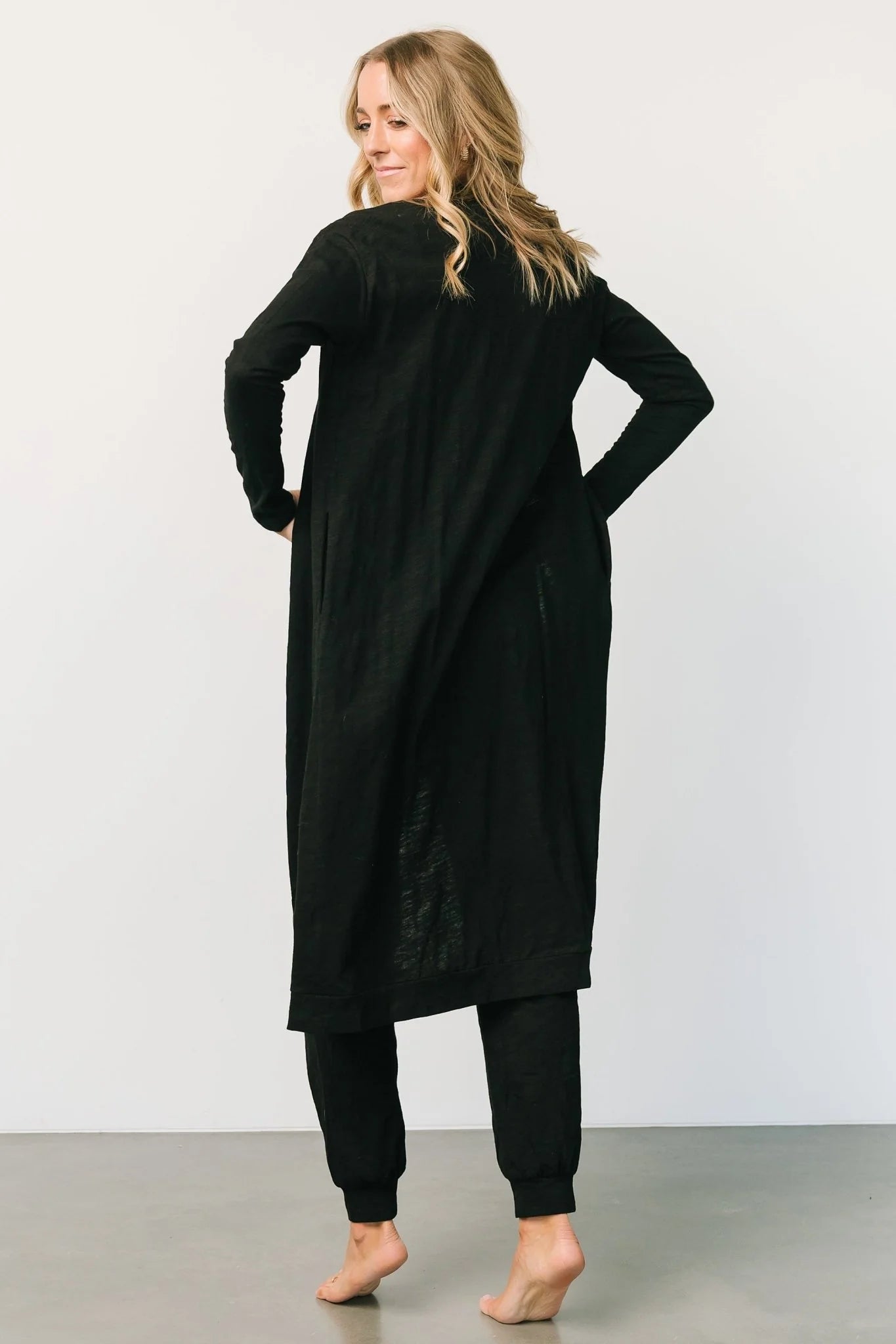 Janae Jumpsuit + Cardigan Set | Black