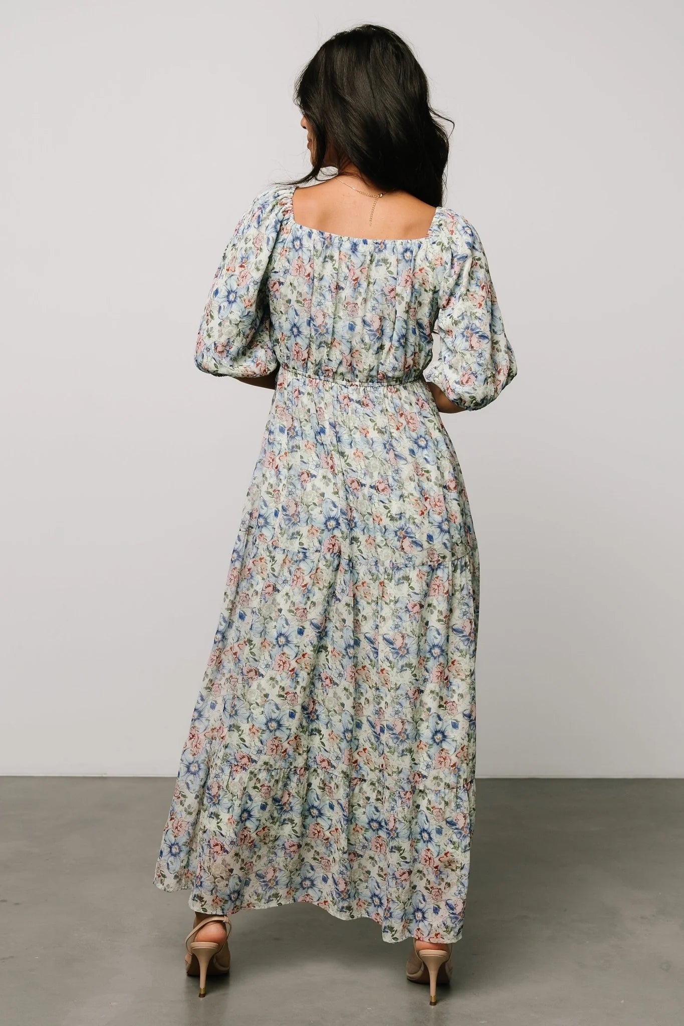 Ginny Maxi Dress | Light Green Floral