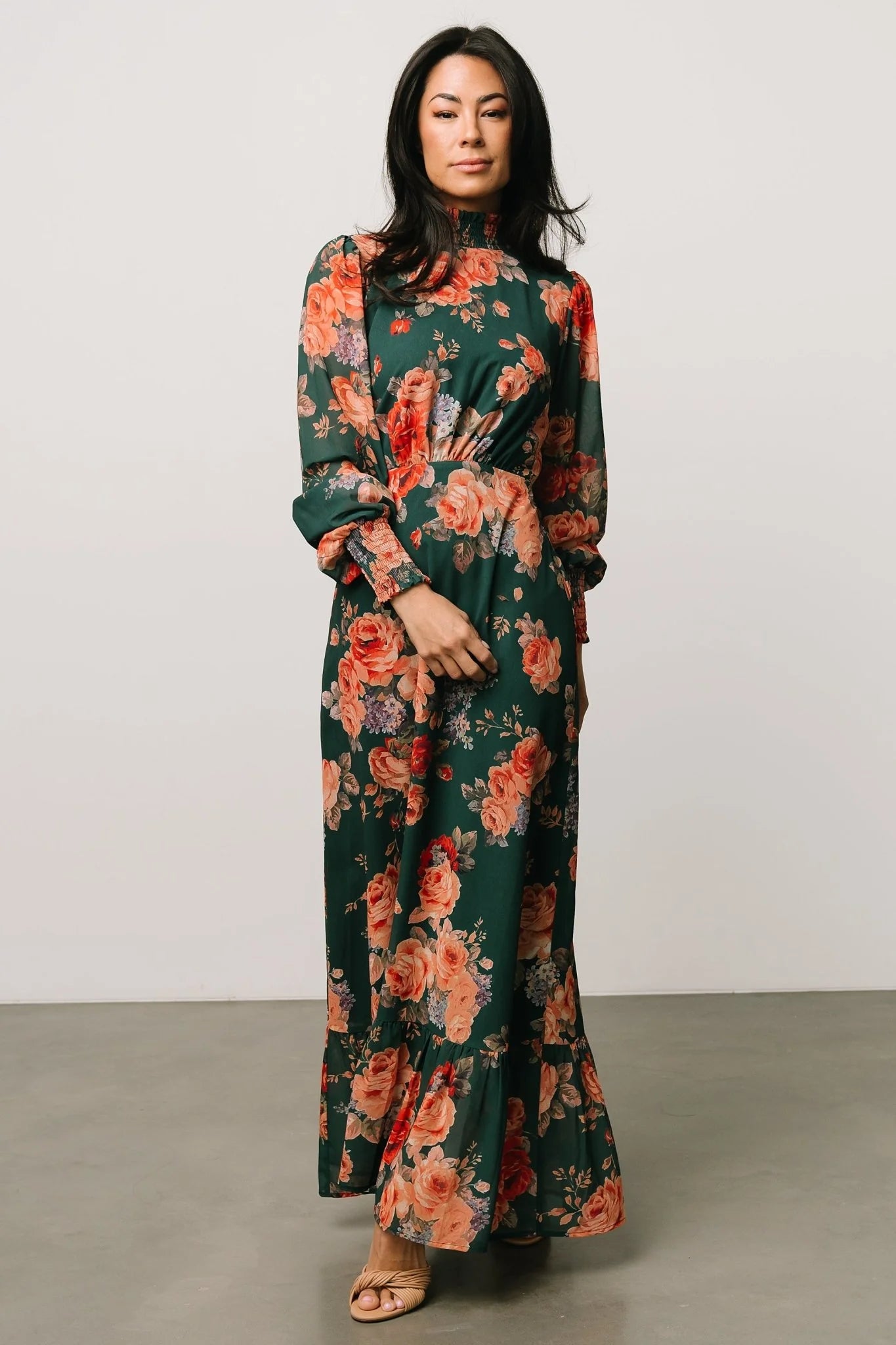 Luciana Maxi Dress | Green Multi