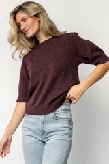 Keira Sweater Top | Dark Plum