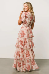 Montaigne Ruffle Maxi Dress | Rose Floral