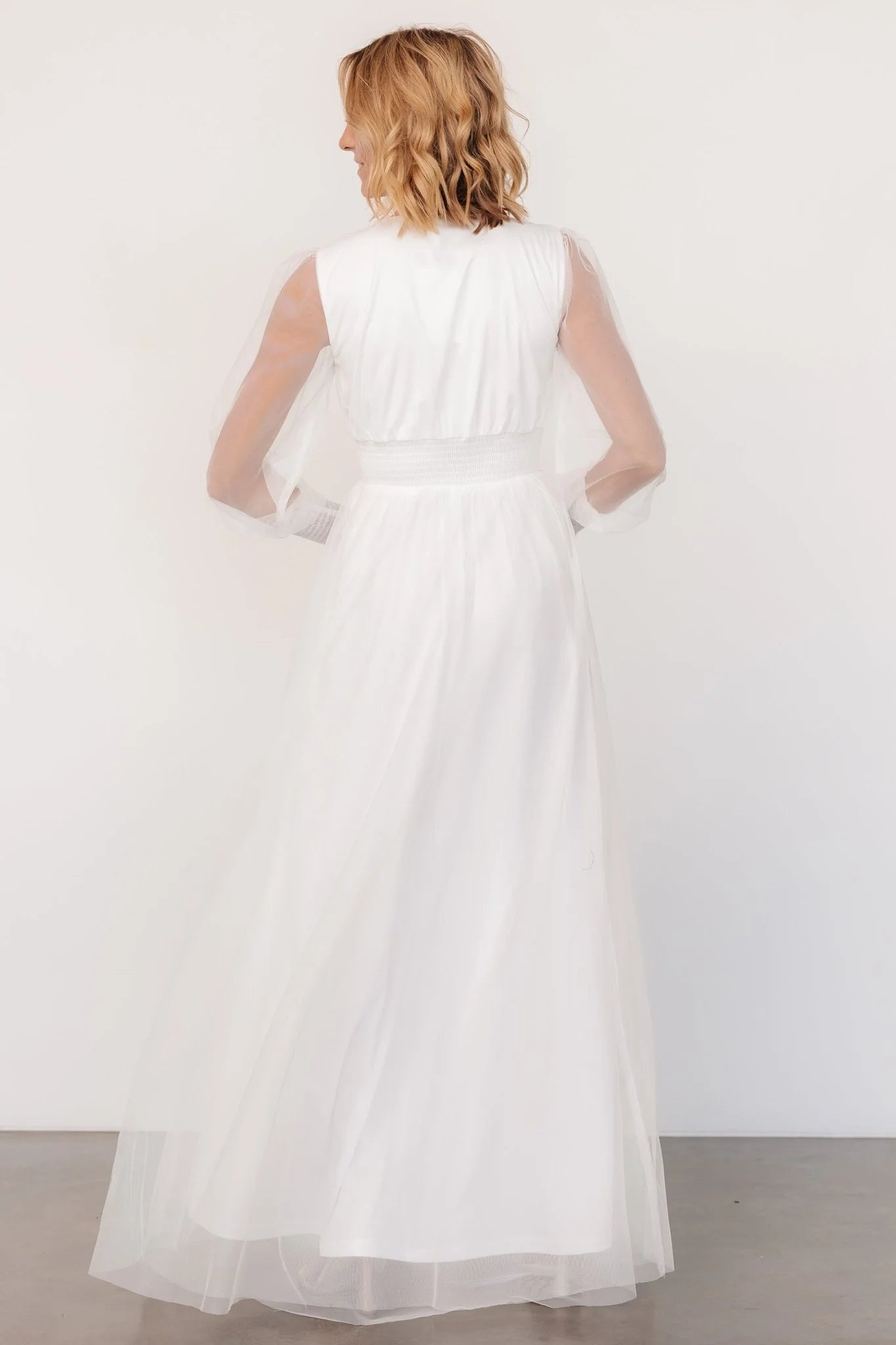 Layla Tulle Maxi Dress | White