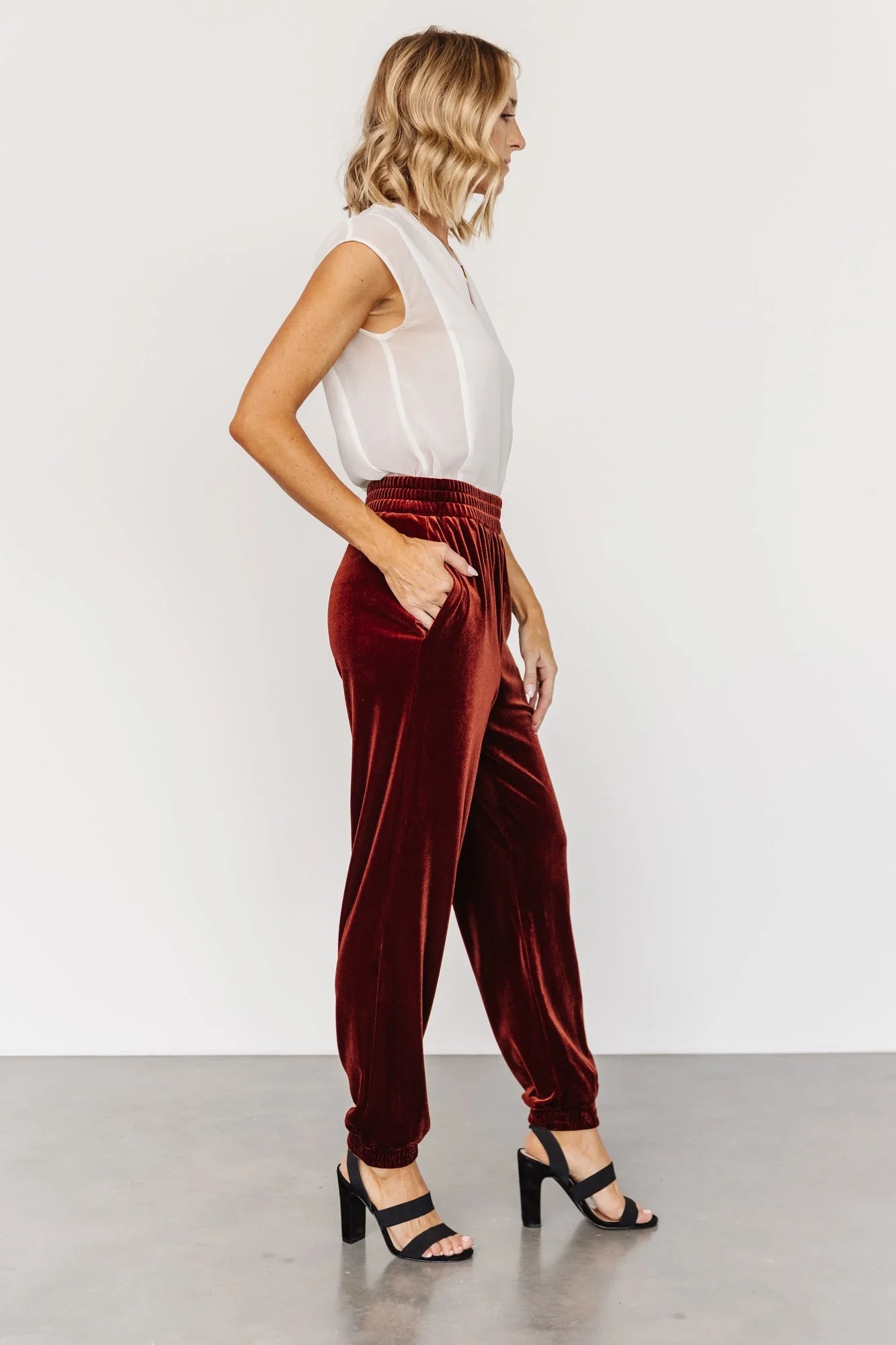 Archie Velvet Jogger Pants | Cinnamon