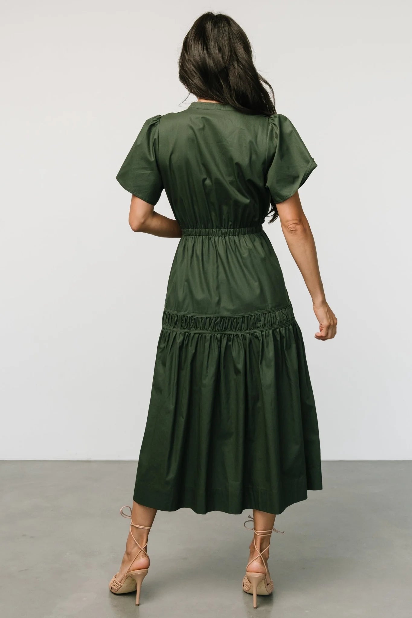 Jerrah Midi Dress | Deep Green