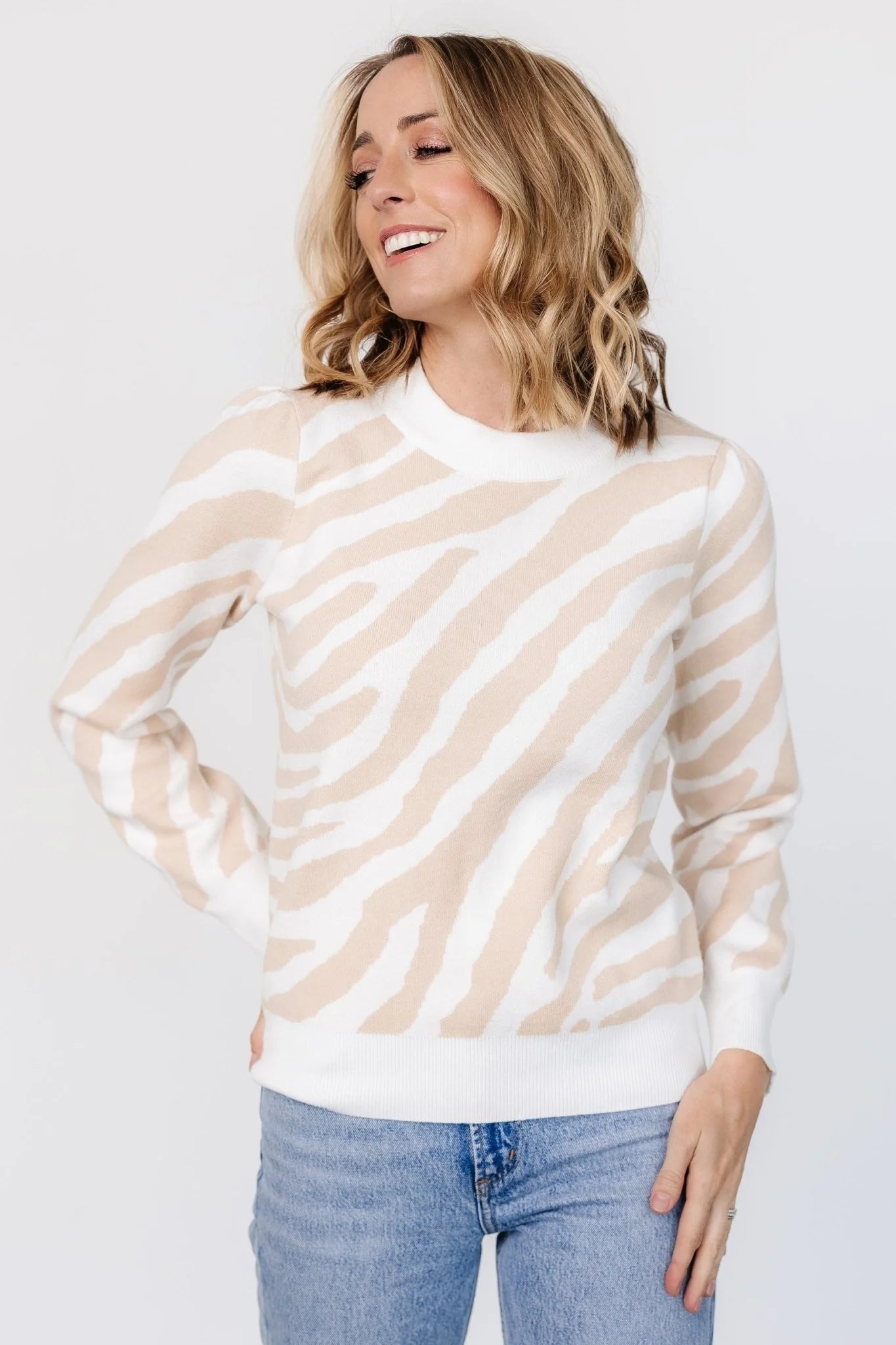 Carter Sweater | Oatmeal Print