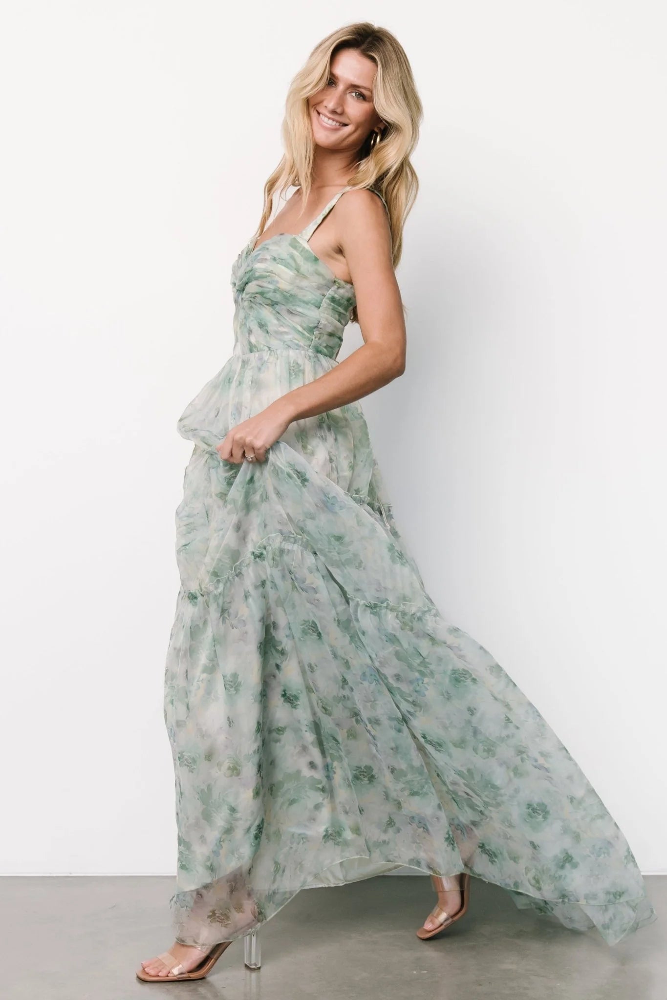 Sinclair Sweetheart Gown | Green Floral