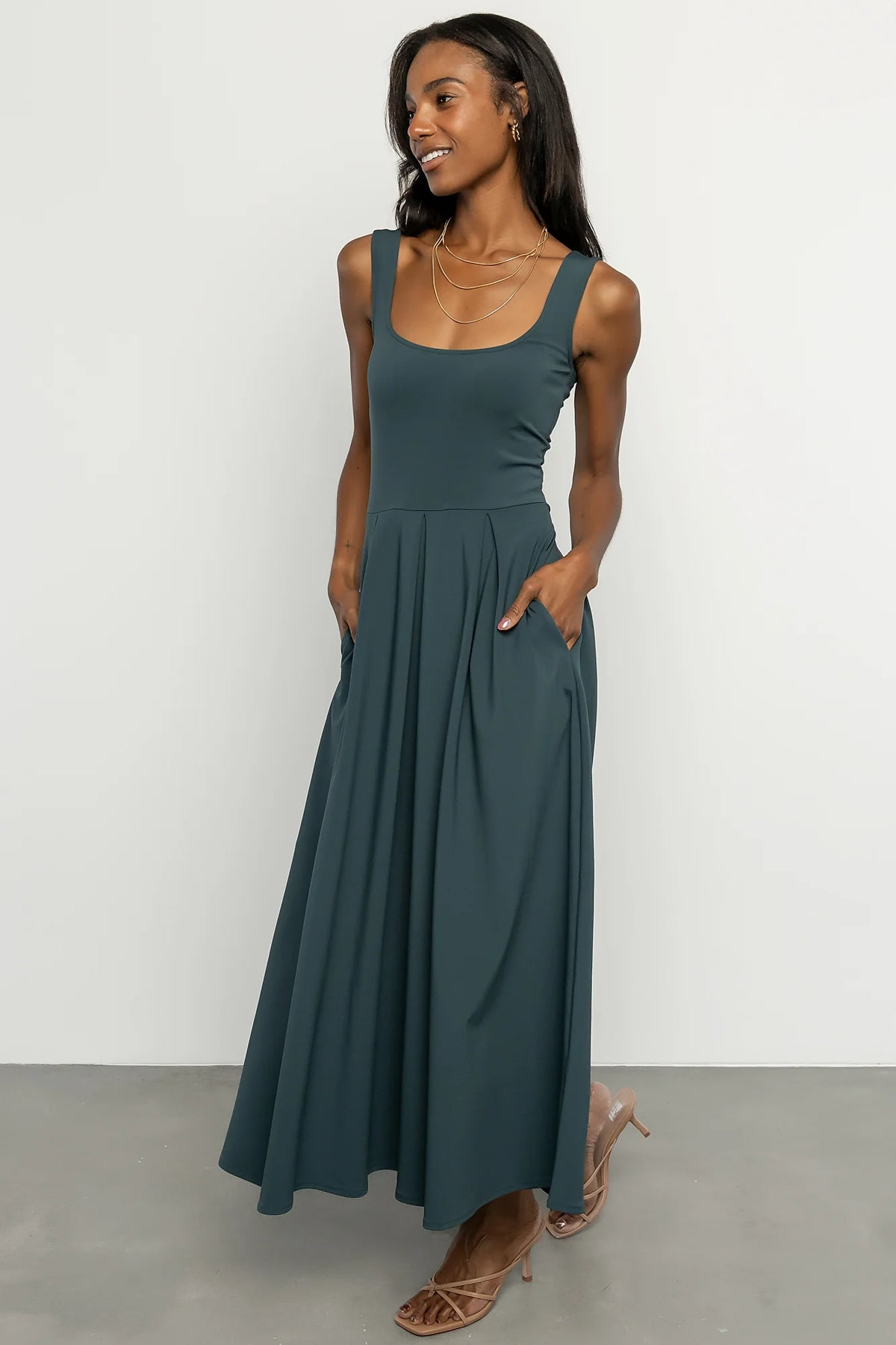Giavanna Maxi Dress | Dark Green
