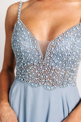 Honor Beaded Bridal Gown | Dusty Blue