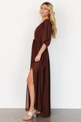 Kia Kimono Maxi Dress | Mahogany