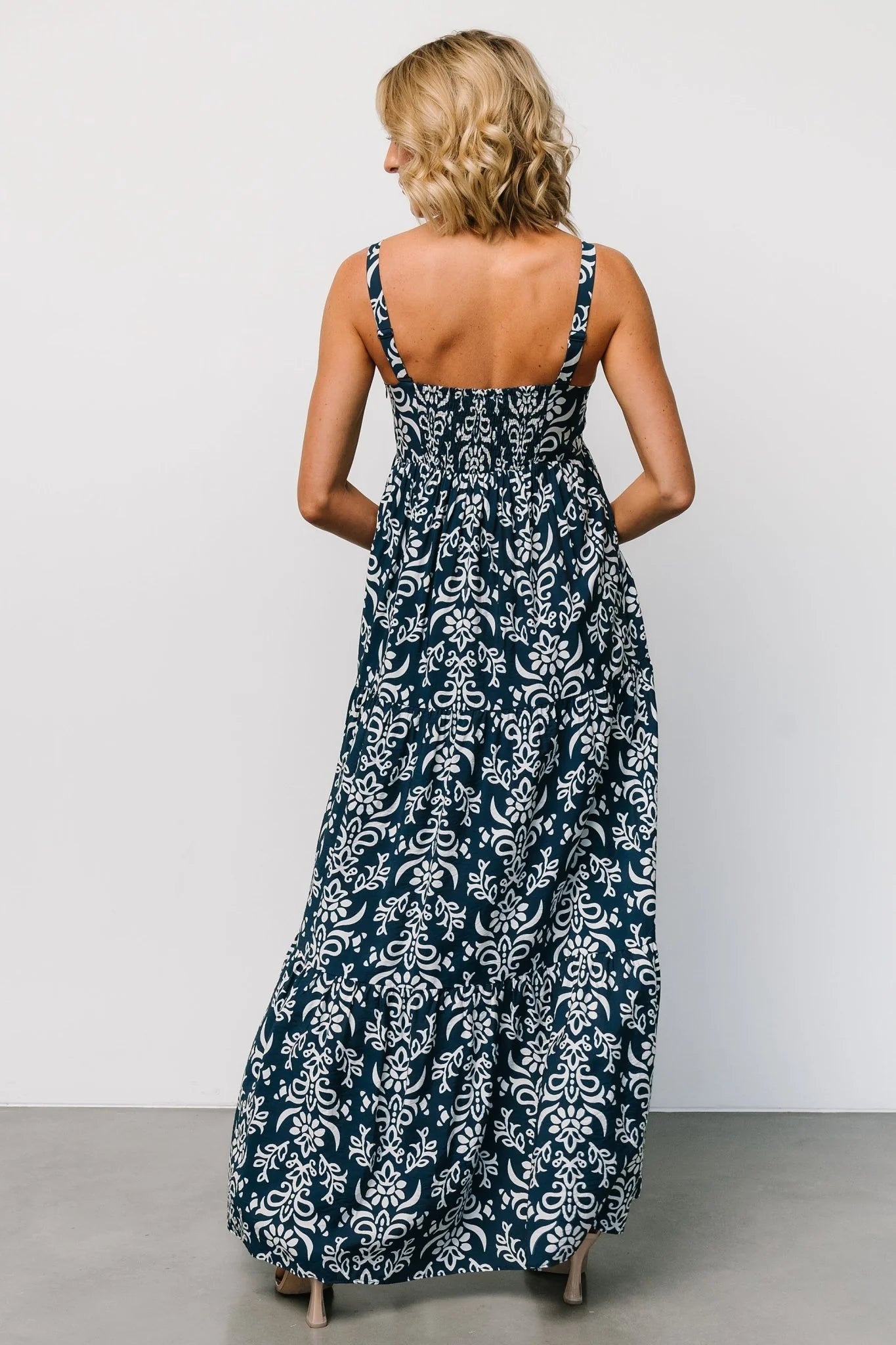 Oceanside Maxi Dress | Navy Print