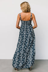 Oceanside Maxi Dress | Navy Print