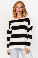 Cervinia Knit Sweater | Cream + Black