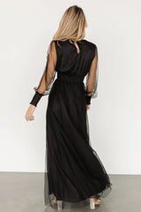 Layla Tulle Maxi Dress | Black