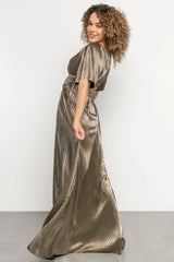 Venetian Pleated Gown | Gold
