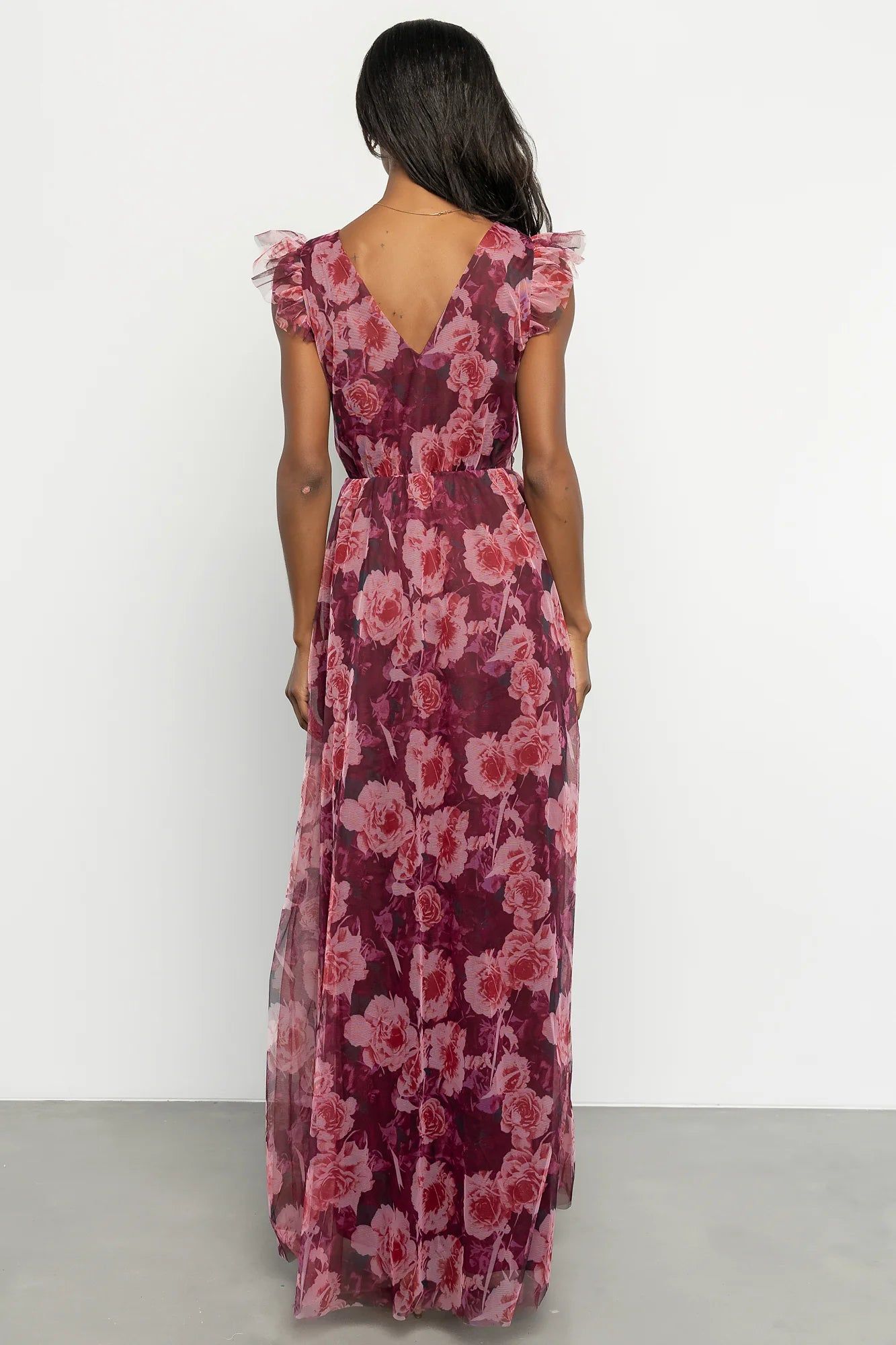 Adelyn Maxi Dress | Wine Floral