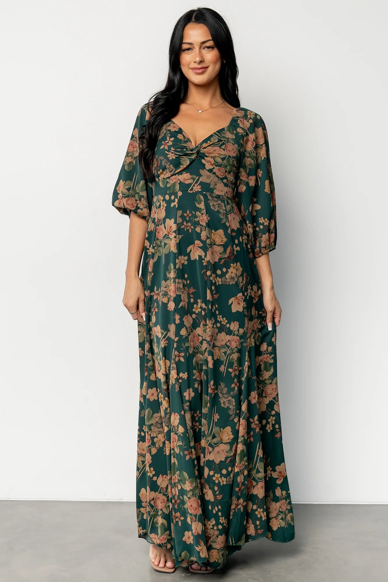 Liesel Maxi Dress | Green + Copper Floral