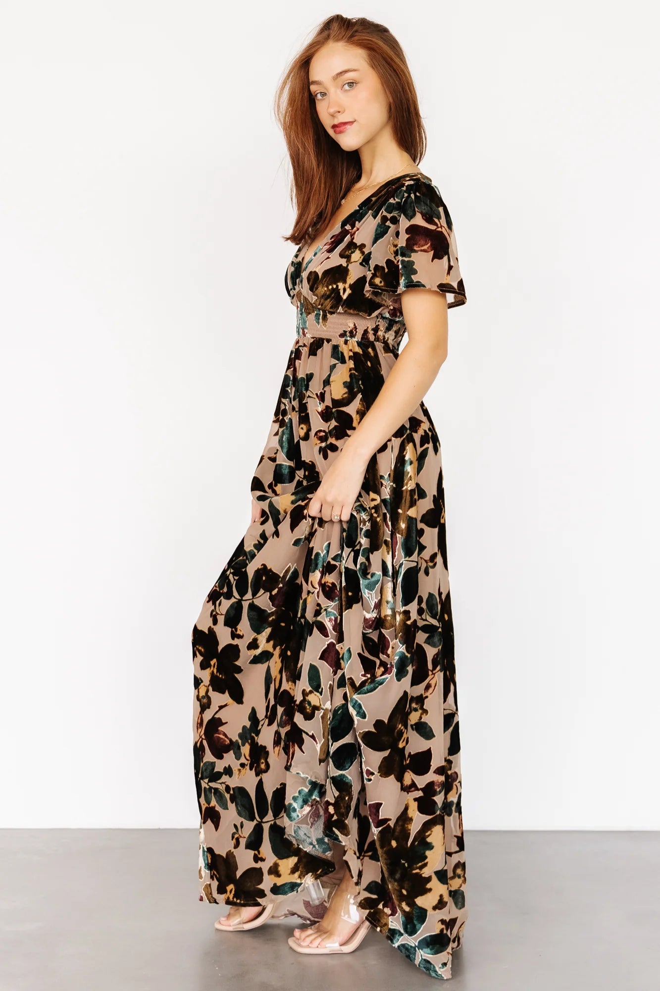 Valen Maxi Dress | Champagne Multi