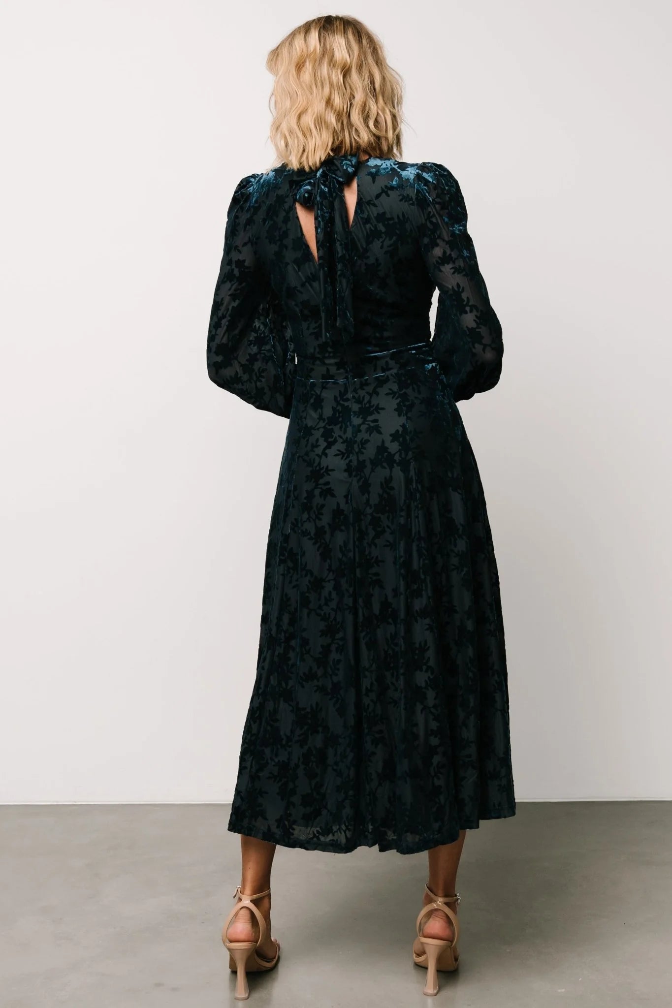 Savi Tie Back Dress | Deep Teal