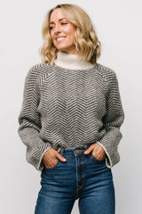 Trisha Knit Sweater | Ivory Stripe