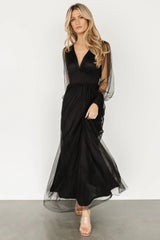 Layla Tulle Maxi Dress | Black