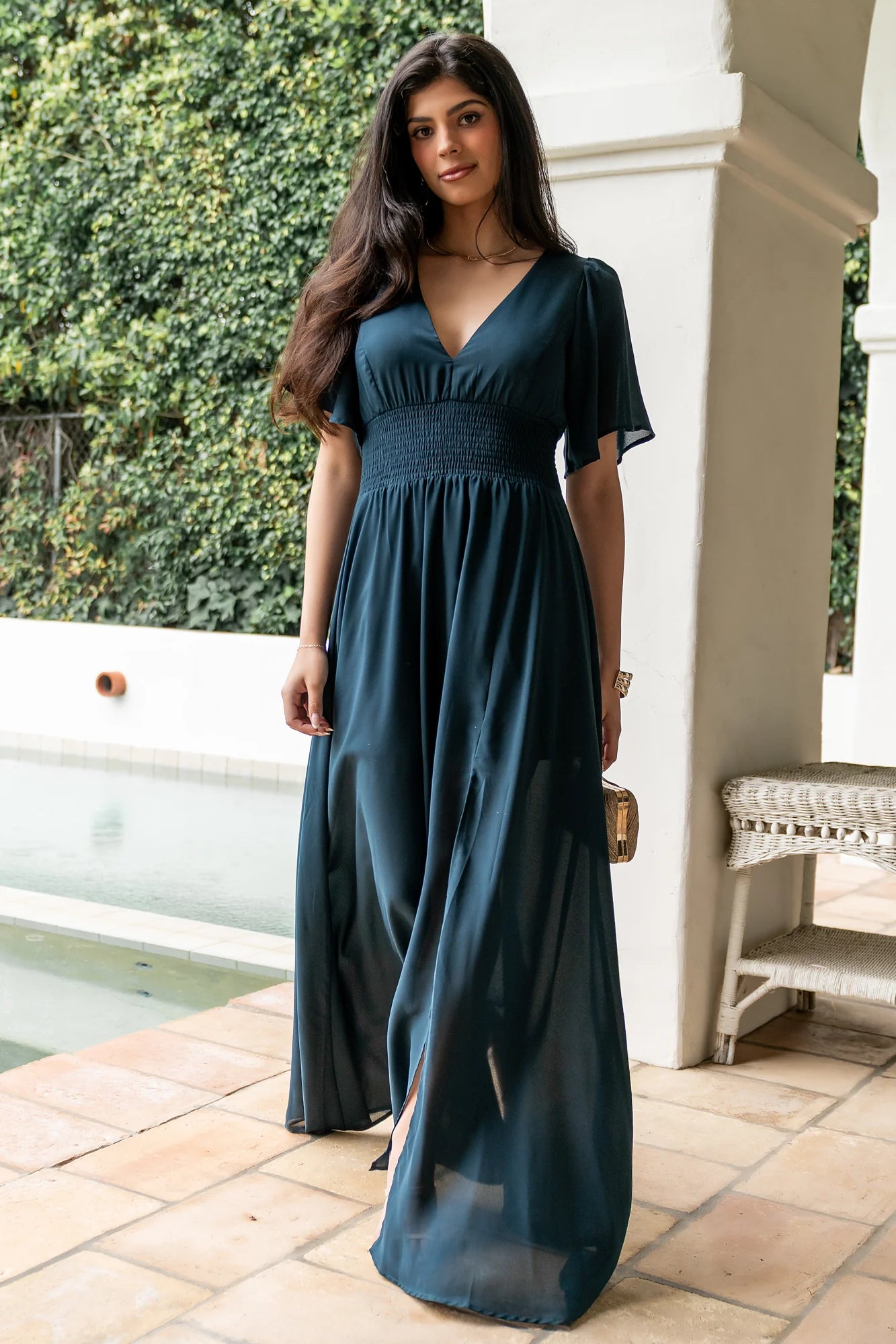 Verona Smocked Maxi Dress | Topaz