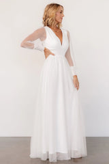 Layla Tulle Maxi Dress | White