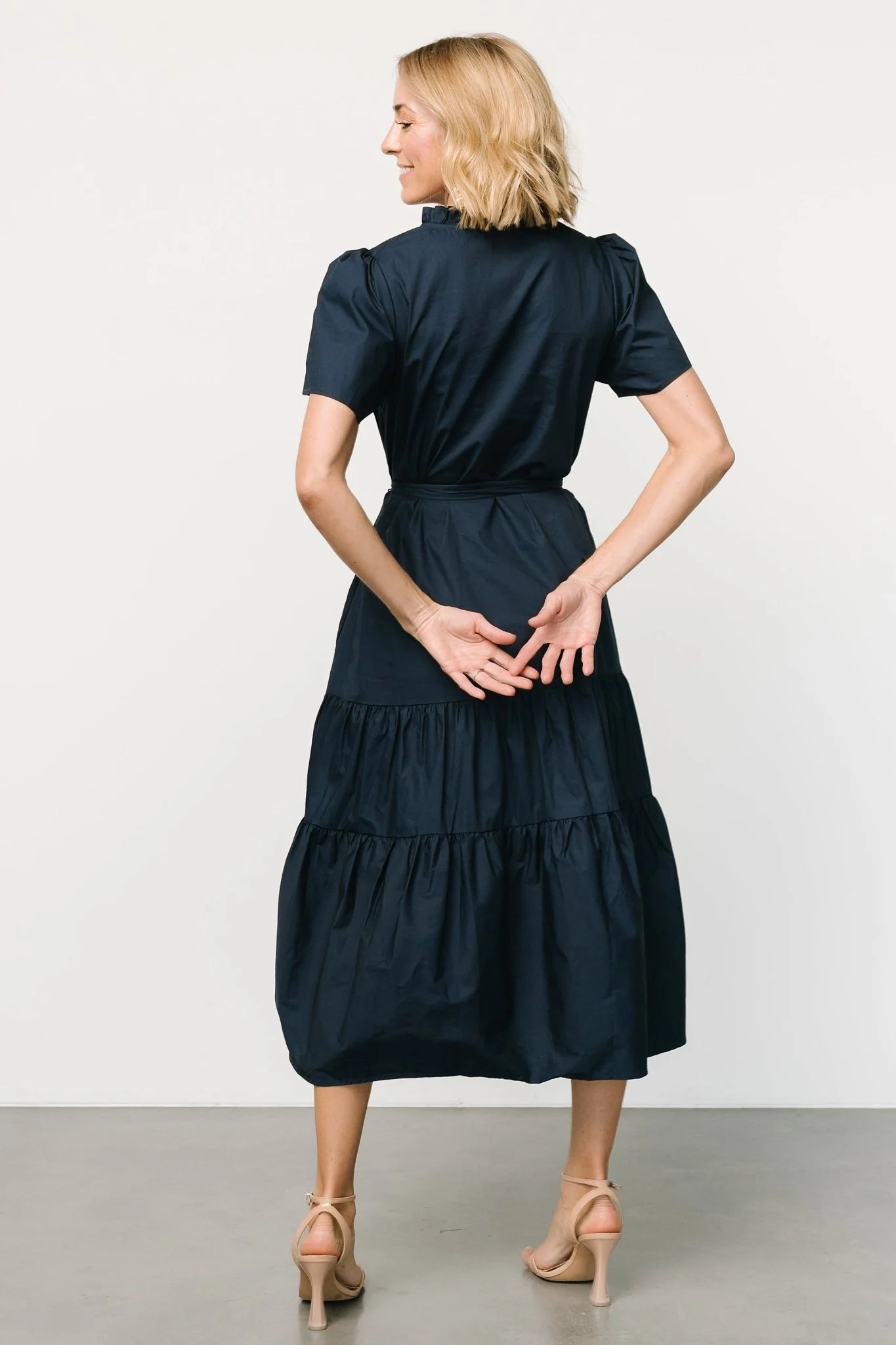 Providence Poplin Dress | Navy