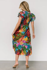 Marielle Smocked Midi Dress | Multi Print