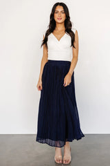 Cyra Midi Skirt | Navy