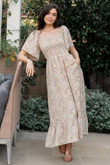 Ellory Smocked Midi Dress | Golden Multi Floral