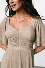 Elea Shimmer Dress | Champagne