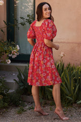 Gabbie Short Dress | Red Multi Floral