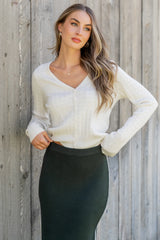 Heidi Pointelle Cardigan | Ivory