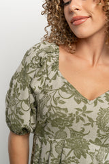Giuliana Dress | Green Print